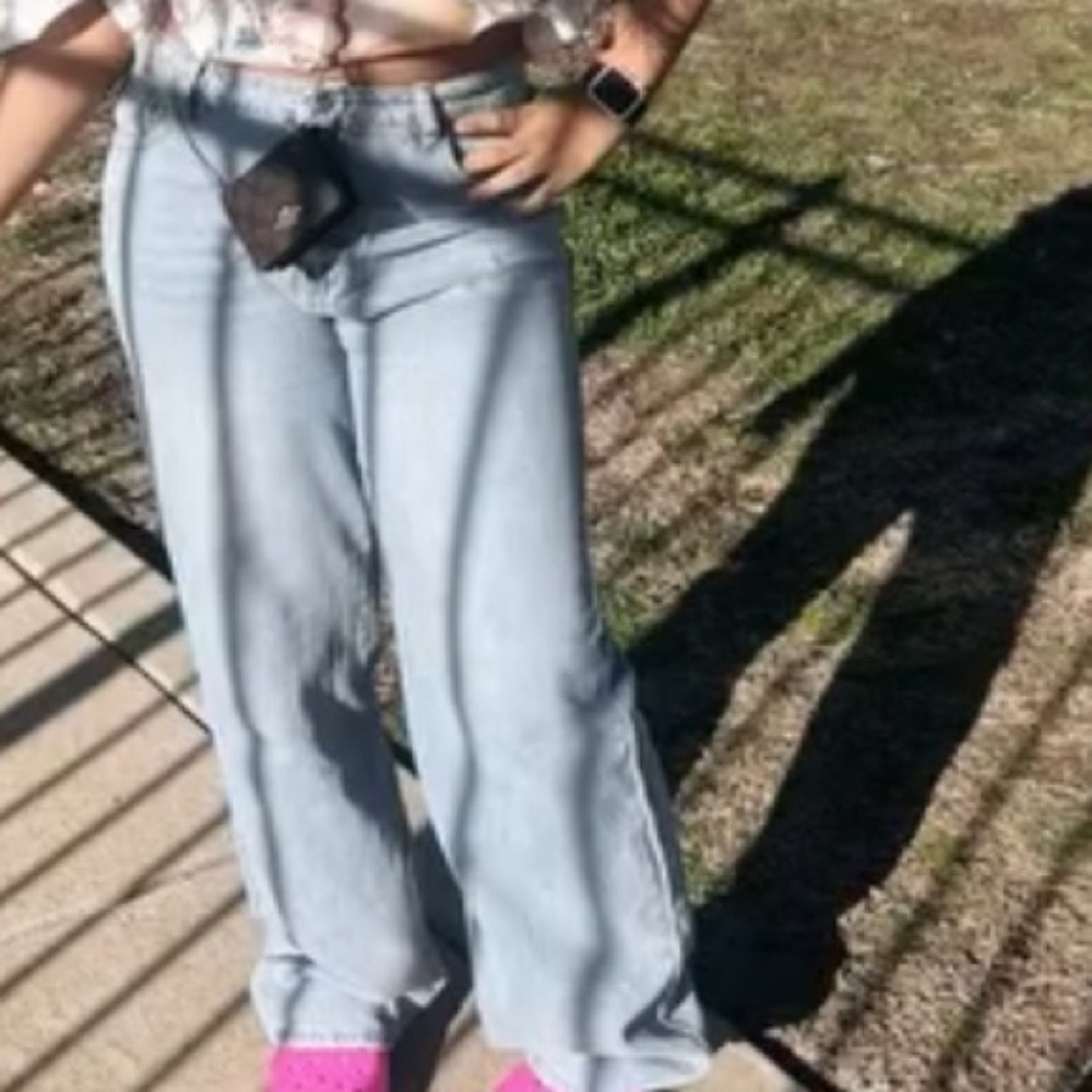 SHEIN Light Blue Flare Jeans